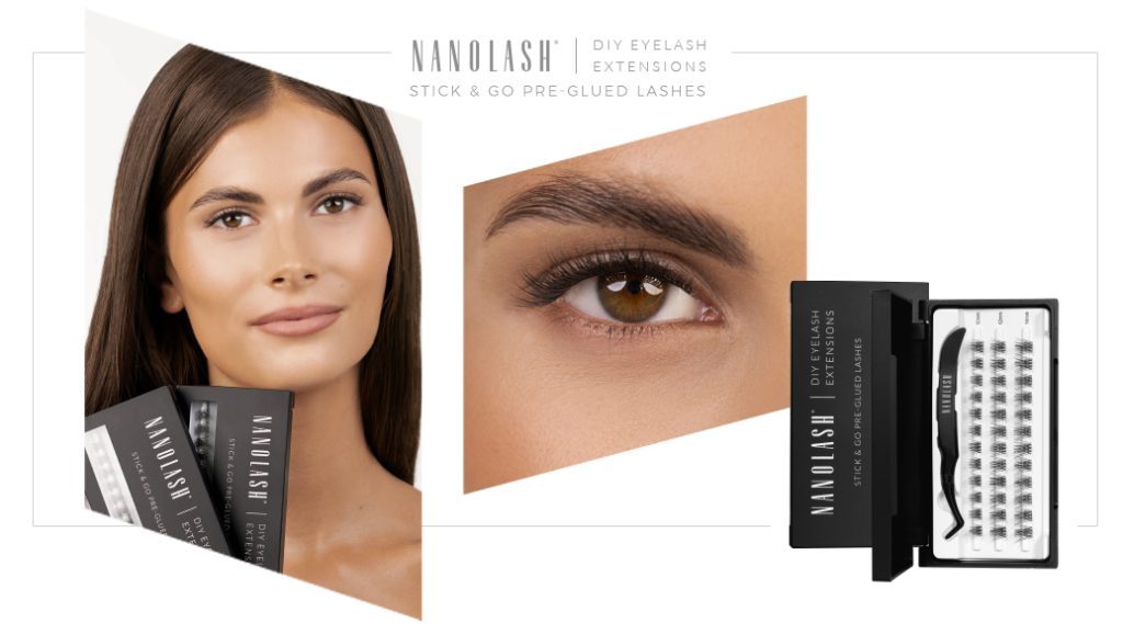 Cílios pré-colados para extensões em casa nanolash