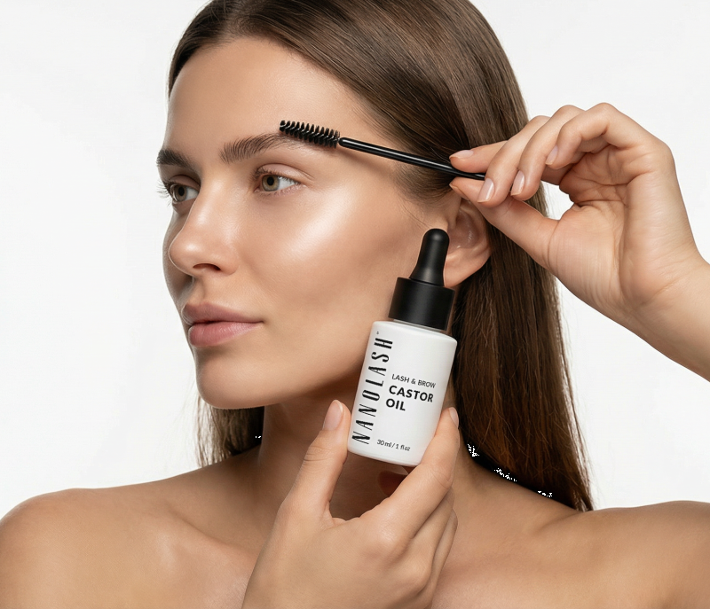 Óleo de rícino para pestanas e sobrancelhas nanolash
